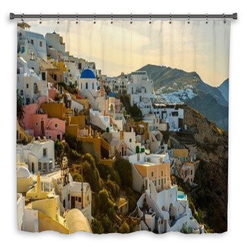 Santorini,Greece Shower Curtain