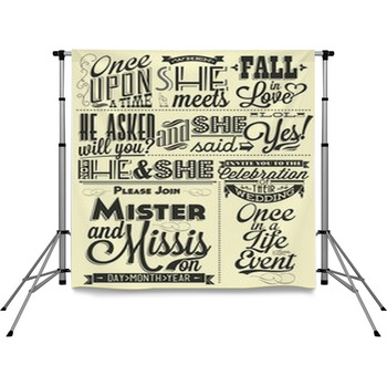 Save The Date Wedding Invitation Pole Pocket Backdrop