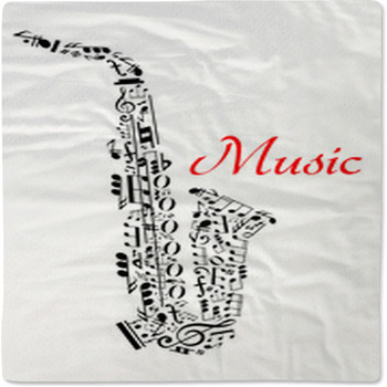 Saxophone With Musical Notes Baby Blanket