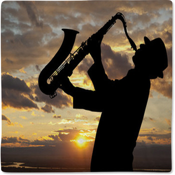 Saxophonist Baby Blanket