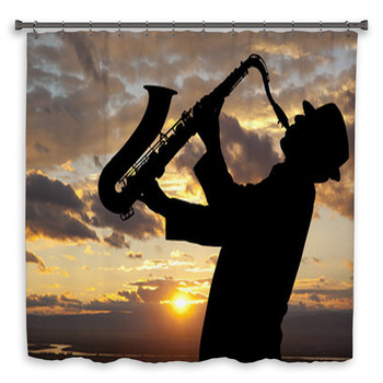 Saxophonist Shower Curtain