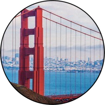 Scenic San Francisco Bay Round Rug