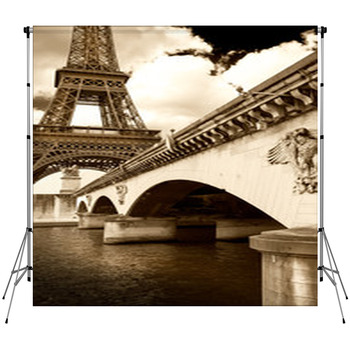 Scorcio Della Tour Eiffel Custom Size Backdrop