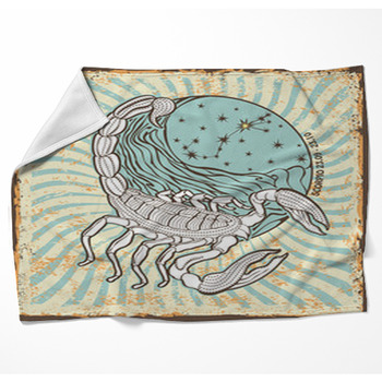 Scorpio Zodiac Sign.Vintage Woven Throw Blanket