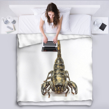 Scorpion ( Pandinus Imperator) On White Fleece Blanket