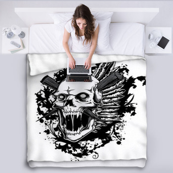 Screaming Skull Fleece Blanket