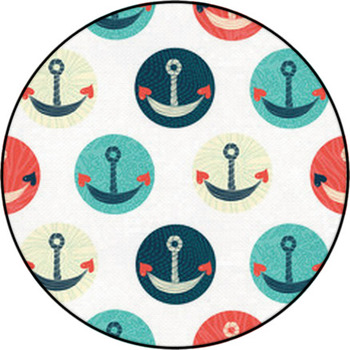 Sea Polka Dot. Seamless Pattern. Round Rug