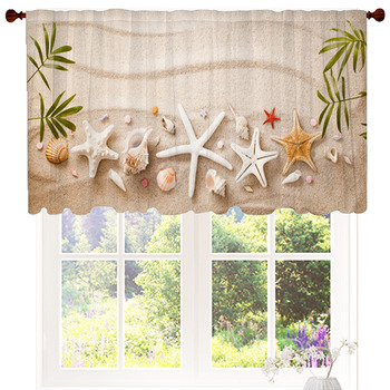 Sea Shells On Sand Summer Beach Custom Size Valance