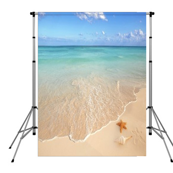 Sea Shells Starfish Tropical Sand Pole Pocket Backdrop