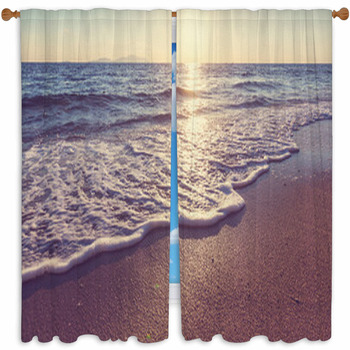 Sea Sunset Custom Size Window Curtain
