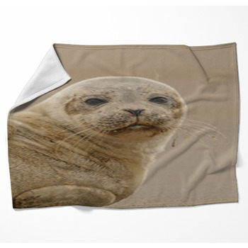 Seal Pup Woven Throw Blanket