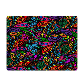Seamless Abstract Hand-drawn Waves Pattern Bath Mat