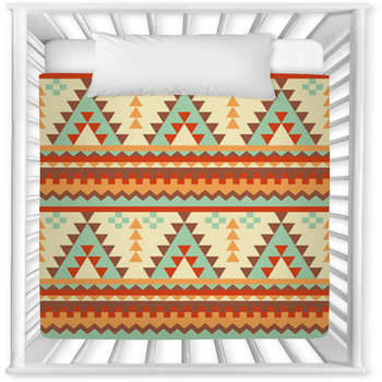 Seamless Aztec Pattern Baby Crib Comforter