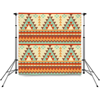 Seamless Aztec Pattern Pole Pocket Backdrop