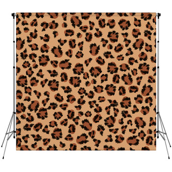 Seamless Background Of Leopard Fur Custom Size Backdrop