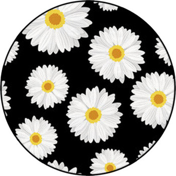 Seamless Background With Daisy Flowers On Round Rug