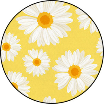 Seamless Background With Daisy Flowers On Round Rug