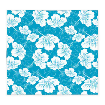 Seamless Background With Hibiscus Custom Size Floor Mat