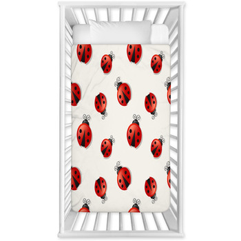 Seamless Background With Ladybugs. Baby Crib Comforter