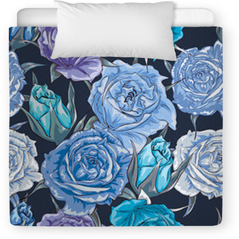 Seamless background with winter roses Toddler Duvet