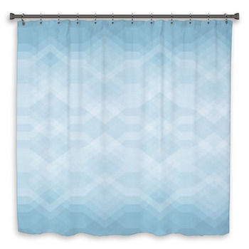 Seamless Blue Abstract Retro Vector Shower Curtain
