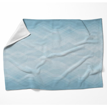 Seamless Blue Abstract Retro Vector Woven Throw Blanket