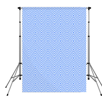 Seamless Blue Geometric Texture. Pole Pocket Backdrop
