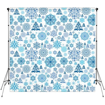 Seamless Christmas Pattern Custom Size Backdrop