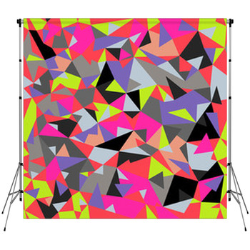 Seamless Colorful Abstract Retro Fleece Backdrop