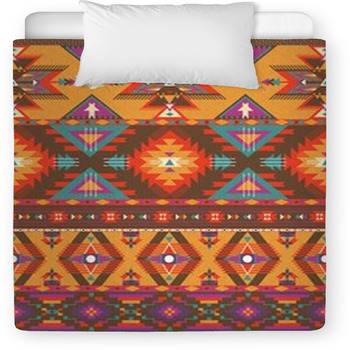 Seamless Colorful Aztec Pattern Toddler Duvet
