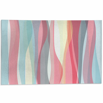 Seamless Colorful Striped Wave Background Area Rug