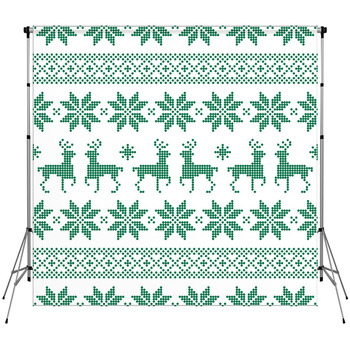 Seamless Dots Pattern Norwegian Style Fleece Backdrop