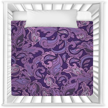 Seamless Etno Pattern. Vector. Baby Crib Comforter
