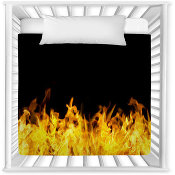 Seamless Fire Flames Border Baby Crib Comforter