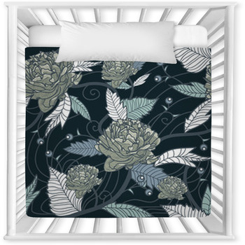 Seamless Floral Texture Baby Crib Comforter