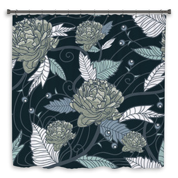 Seamless Floral Texture Custom Size Shower Curtain