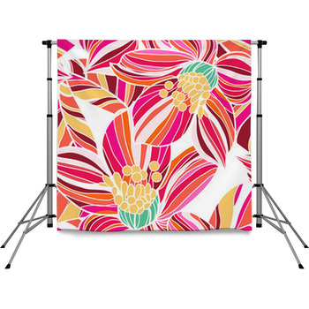 Seamless Floral Texture Pole Pocket Backdrop
