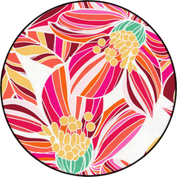 Seamless Floral Texture Round Rug