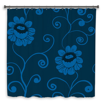 Seamless Flowers Custom Size Shower Curtain