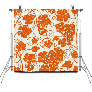 Seamless Grape Pattern Fleece Backdrop