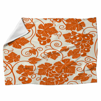 Seamless Grape Pattern Fleece Blanket