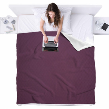 Seamless Mauve Background Fleece Bed Blanket