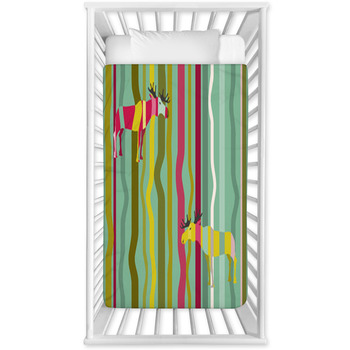 Seamless Moose In The Forest Baby Crib Comforter