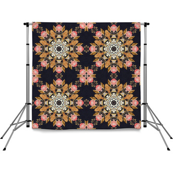 Seamless Ornament, Straw And Bark Pole Pocket Backdrop