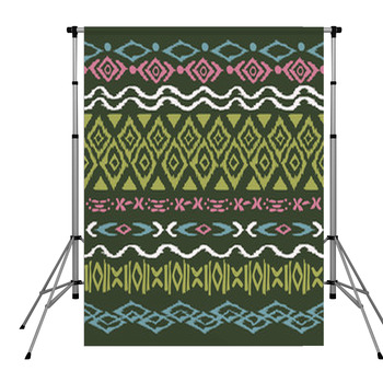 Seamless Pattern In Aztec Style Pole Pocket Backdrop