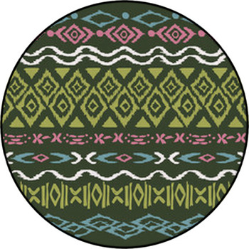 Seamless Pattern In Aztec Style Round Rug