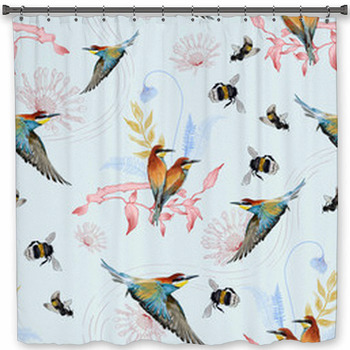 Seamless Pattern Of African Custom Size Shower Curtain