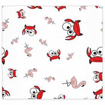 Seamless Pattern Of Crabs And Custom Size Floor Mat