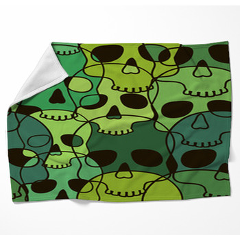 Seamless Pattern Of Skulls Woven Throw Blanket