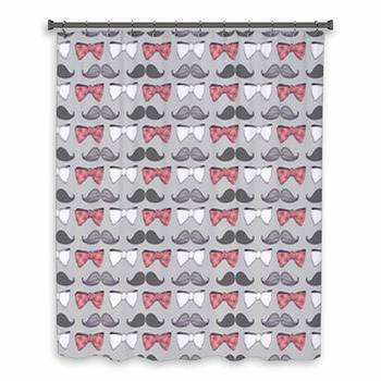 Seamless Pattern With Bow Custom Size Shower Curtain